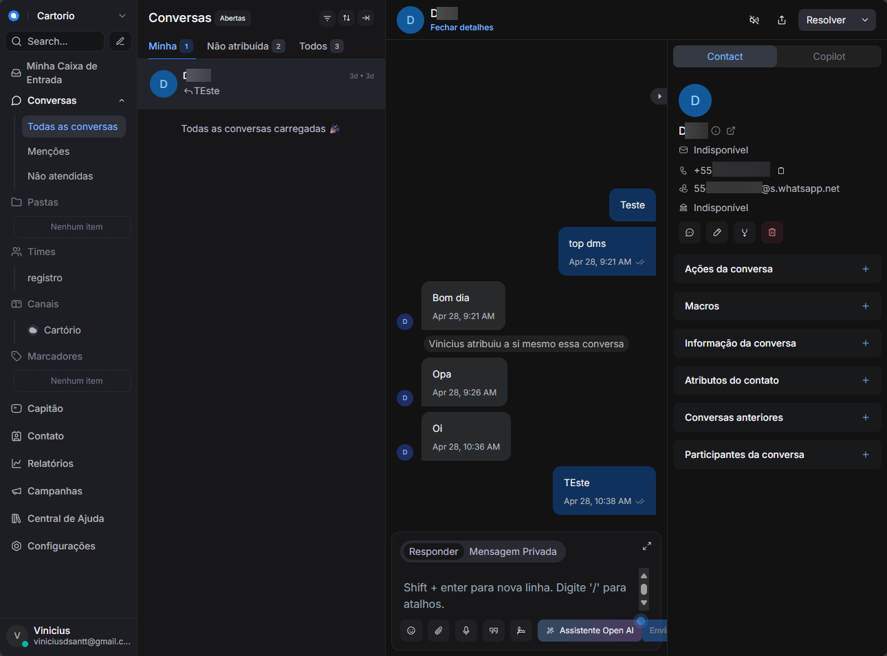 Demonstração de resultados